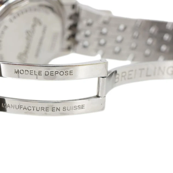 Breitling Montbrillant Navitimer Chronograph Automatic Stainless Steel Off White Dial Watch A41370