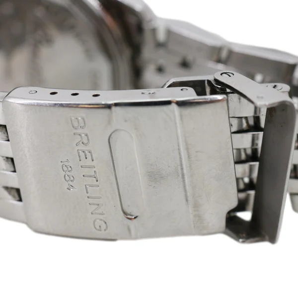 Breitling Montbrillant Navitimer Chronograph Automatic Stainless Steel Off White Dial Watch A41370