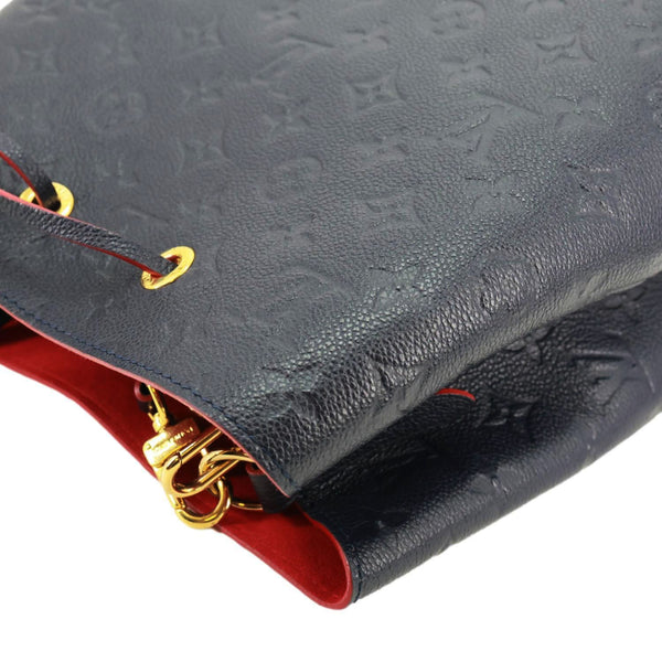 LOUIS VUITTON NeoNoe MM Monogram Empreinte Leather Shoulder Bag Navy Blue