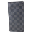 LOUIS VUITTON Brazza Damier Graphite Bifold Long Wallet Black
