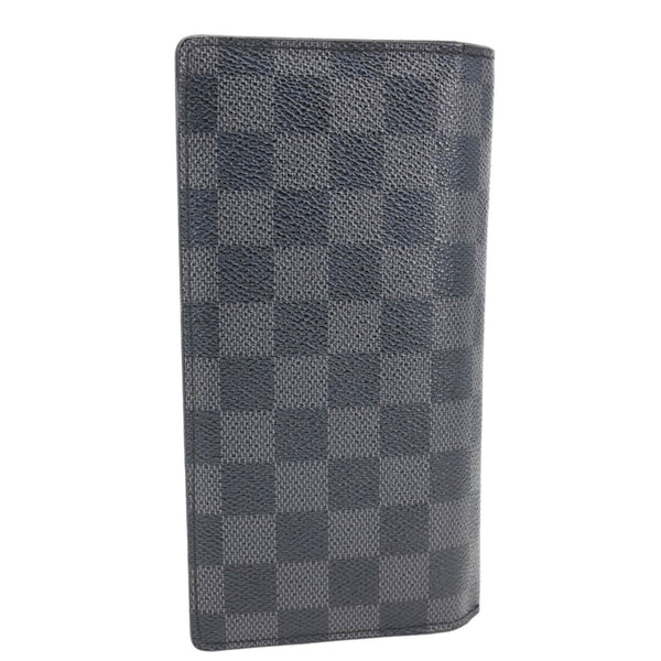 LOUIS VUITTON Brazza Damier Graphite Bifold Long Wallet Black