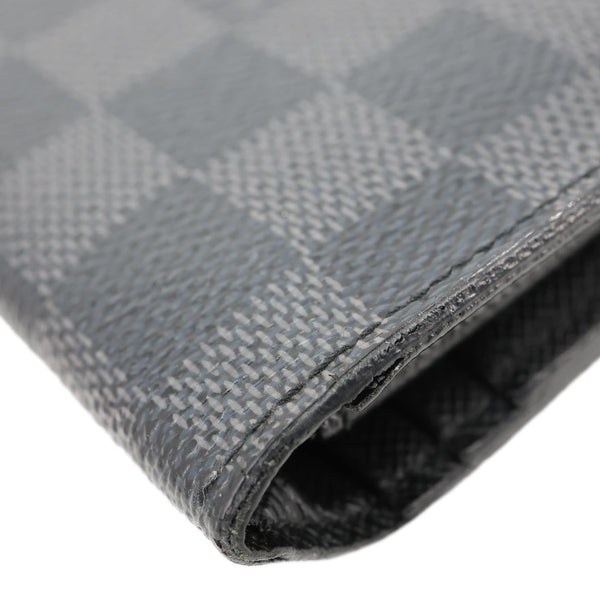 LOUIS VUITTON Brazza Damier Graphite Bifold Long Wallet Black