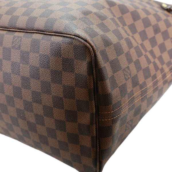 LOUIS VUITTON Neverfull GM Damier Ebene Tote Bag Brown