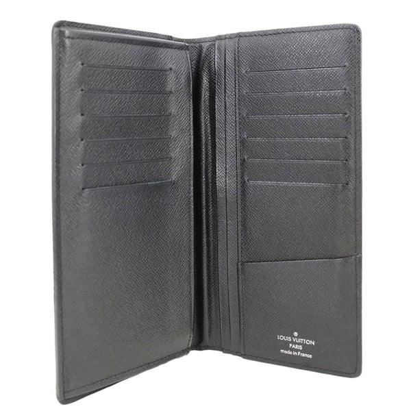 LOUIS VUITTON Brazza Damier Graphite Bifold Long Wallet Black
