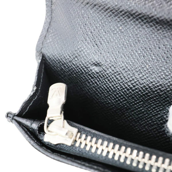LOUIS VUITTON Brazza Damier Graphite Bifold Long Wallet Black