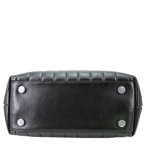 YVES SAINT LAURENT Loulou Quilted Leather Top Handle Shoulder Bag Black