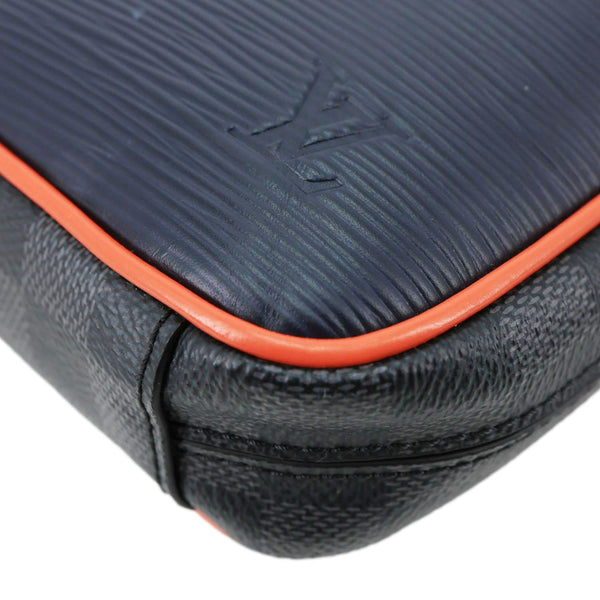 LOUIS VUITTON Danube PM Slim Epi Leather Crossbody Bag Navy Blue