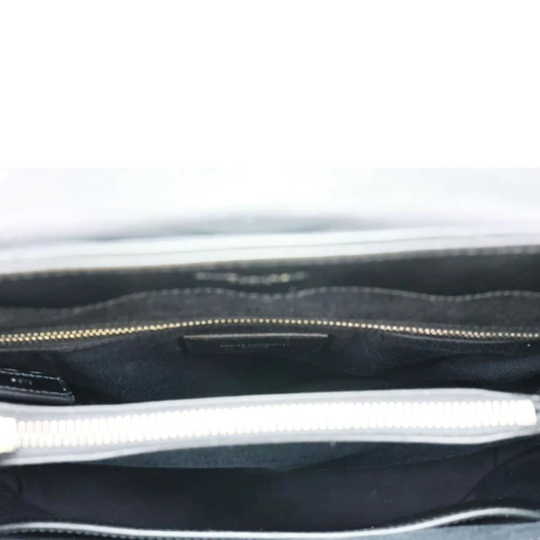 YVES SAINT LAURENT Loulou Quilted Leather Top Handle Shoulder Bag Black