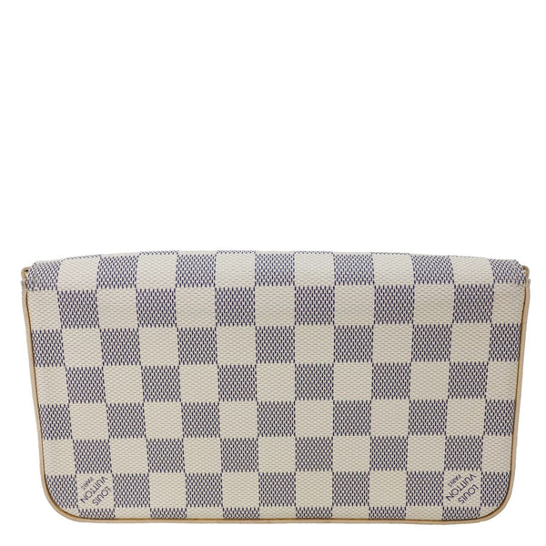 LOUIS VUITTON Felicie Pochette Damier Azur Crossbody Bag Rose Ballerine