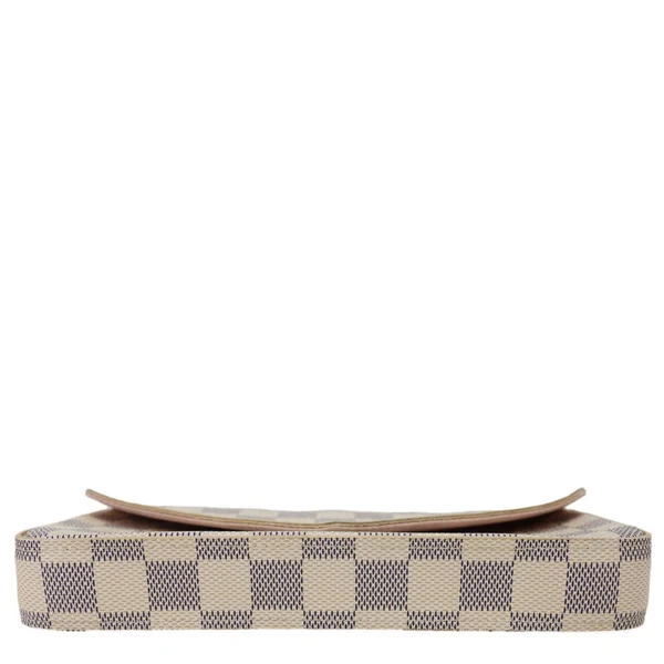 LOUIS VUITTON Felicie Pochette Damier Azur Crossbody Bag Rose Ballerine