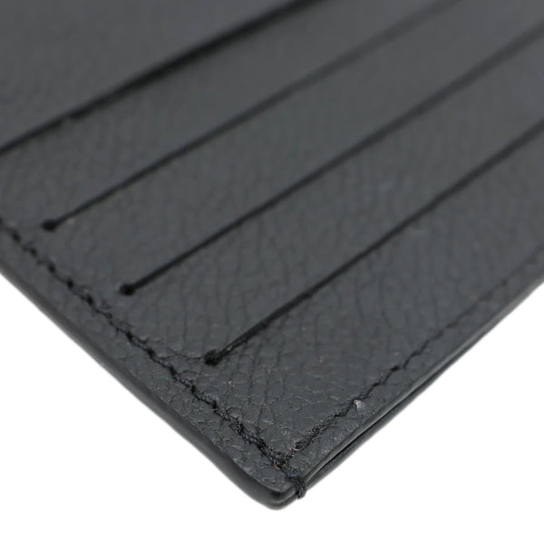 LOUIS VUITTON Felicie Calfskin Leather Card Holder Black