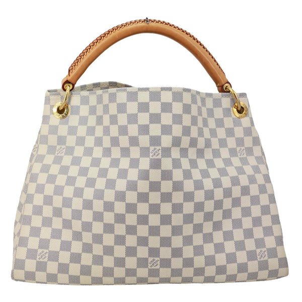 LOUIS VUITTON Artsy MM Damier Azur Hobo Bag White