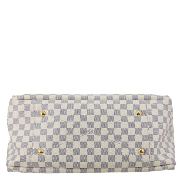 LOUIS VUITTON Artsy MM Damier Azur Hobo Bag White