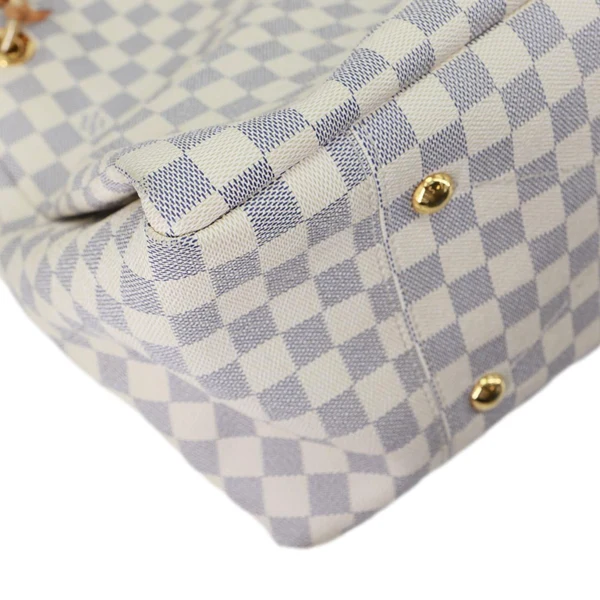 LOUIS VUITTON Artsy MM Damier Azur Hobo Bag White