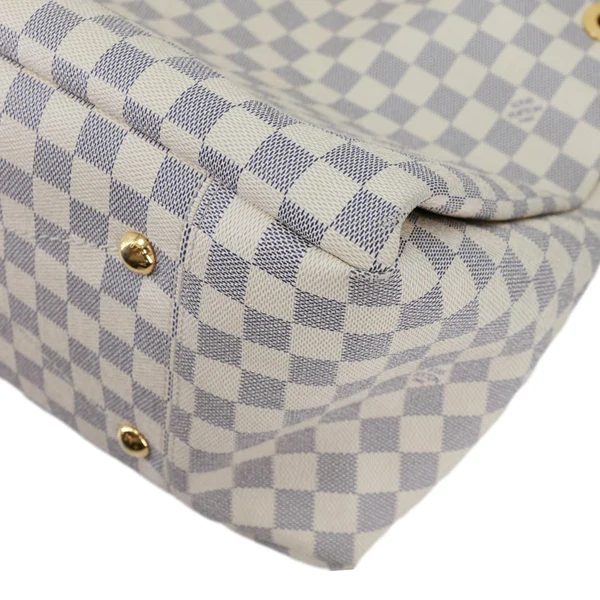LOUIS VUITTON Artsy MM Damier Azur Hobo Bag White