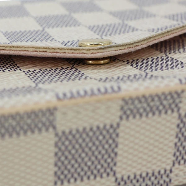 LOUIS VUITTON Felicie Pochette Damier Azur Crossbody Bag Rose Ballerine