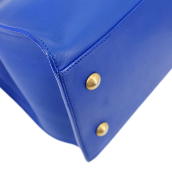 YVES SAINT LAURENT Cabas ChYc Small Leather Crossbody Bag Blue