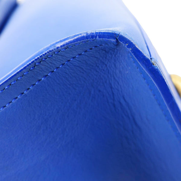 YVES SAINT LAURENT Cabas ChYc Small Leather Crossbody Bag Blue