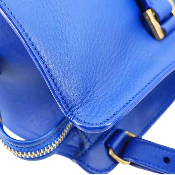 YVES SAINT LAURENT Cabas ChYc Small Leather Crossbody Bag Blue