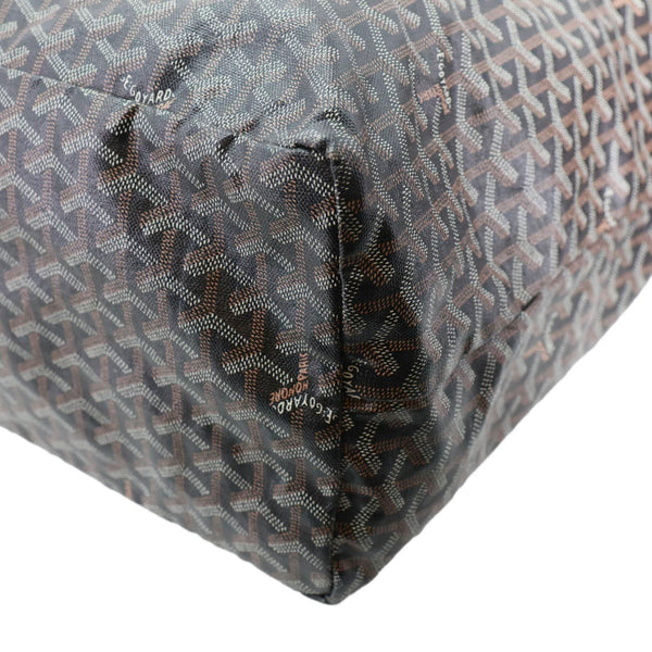 GOYARD Saint Louis GM Chevron Print Canvas Tote Bag Brown