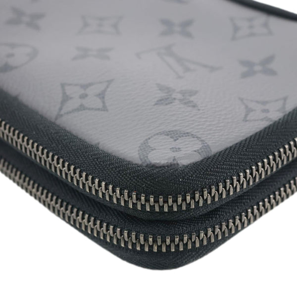 LOUIS VUITTON Double Phone Pouch Reverse Eclipse Monogram Canvas Crossbody Bag Black