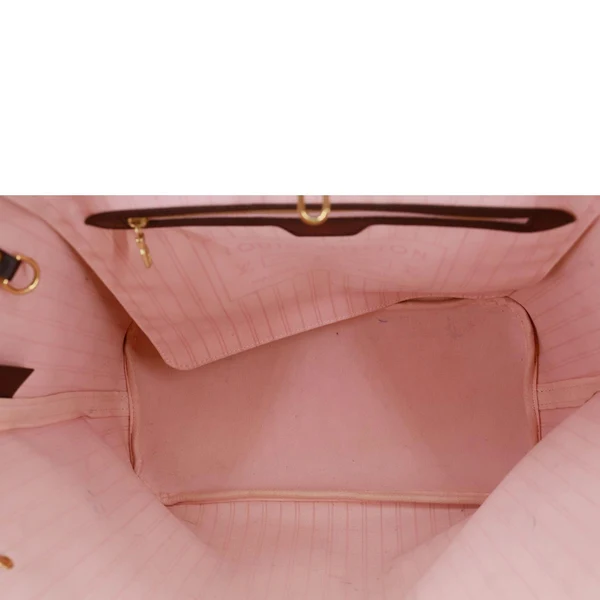 LOUIS VUITTON Neverfull MM Damier Ebene Tote Bag Brown