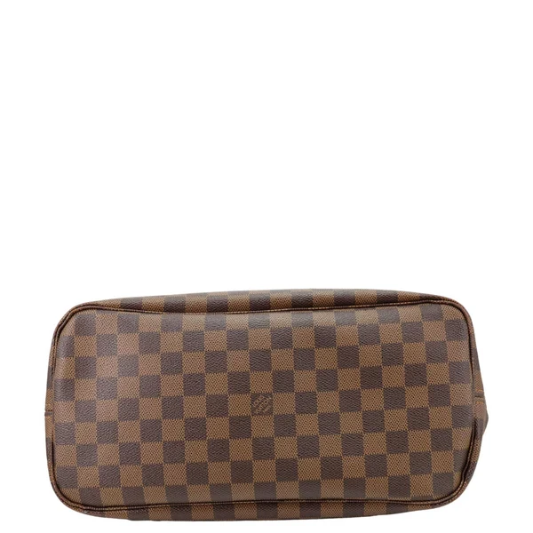 LOUIS VUITTON Neverfull MM Damier Ebene Tote Bag Brown