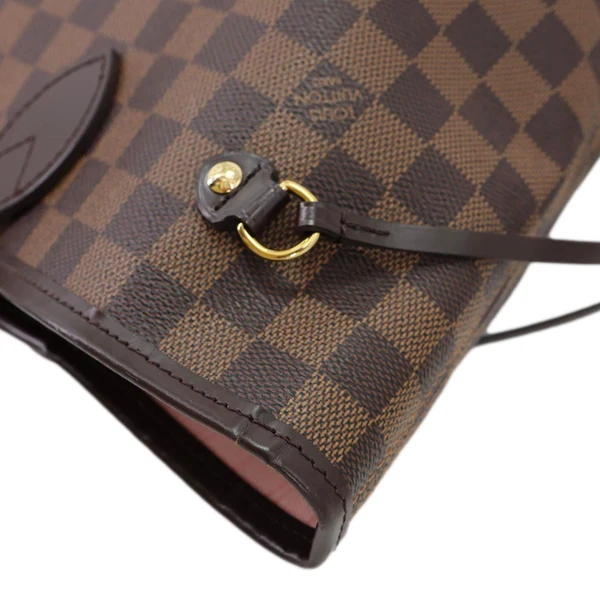 LOUIS VUITTON Neverfull MM Damier Ebene Tote Bag Brown