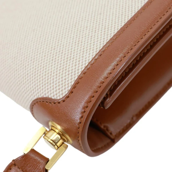 YVES SAINT LAURENT Carre Medium Canvas Satchel Bag Cream