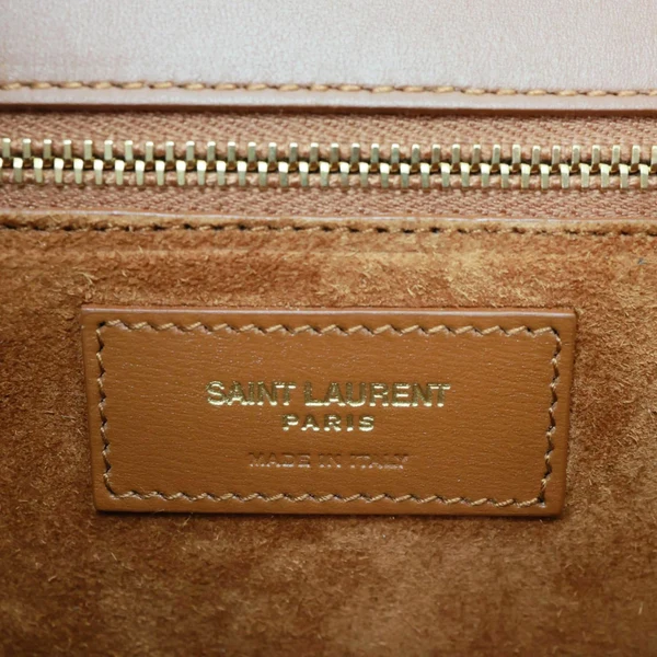 YVES SAINT LAURENT Carre Medium Canvas Satchel Bag Cream