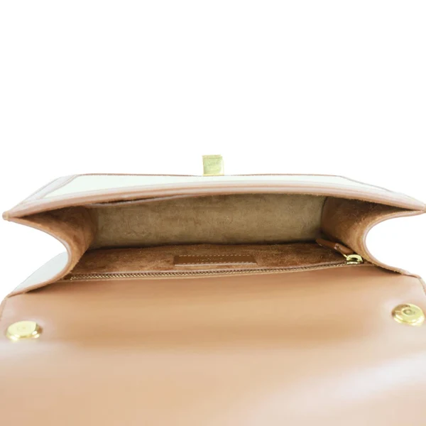 YVES SAINT LAURENT Carre Medium Canvas Satchel Bag Cream