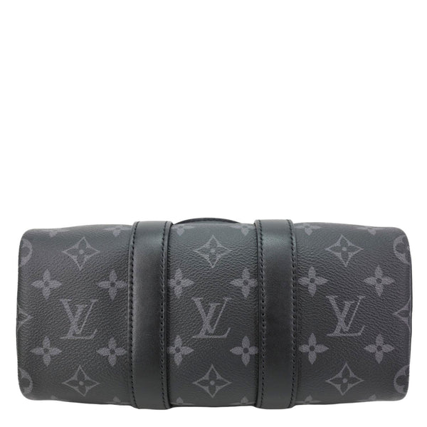 LOUIS VUITTON Keepall 25 Bandouliere Monogram Eclipse Reverse Canvas Crossbody Bag Black