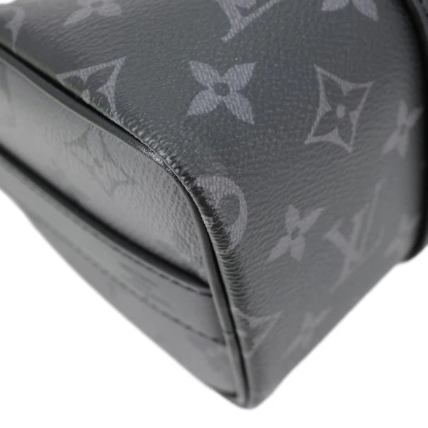 LOUIS VUITTON Keepall 25 Bandouliere Monogram Eclipse Reverse Canvas Crossbody Bag Black