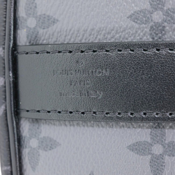 LOUIS VUITTON Keepall 25 Bandouliere Monogram Eclipse Reverse Canvas Crossbody Bag Black