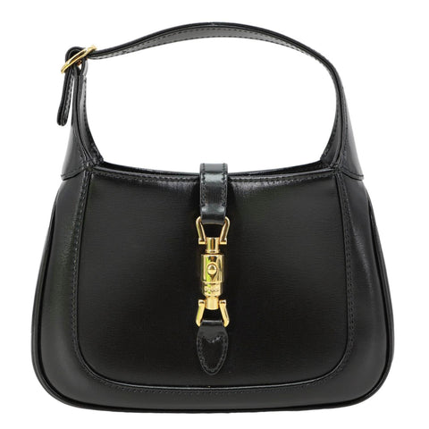 GUCCI Jackie Mini 1961 Leather Shoulder Bag Black 637091