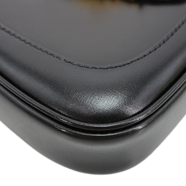 GUCCI Jackie Mini 1961 Leather Shoulder Bag Black 637091