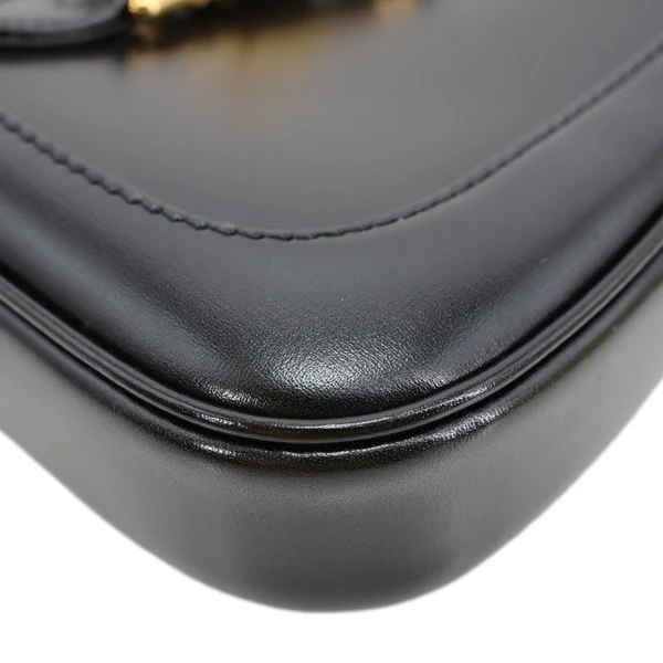 GUCCI Jackie Mini 1961 Leather Shoulder Bag Black 637091