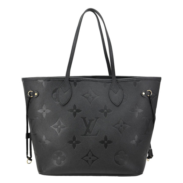 LOUIS VUITTON Neverfull MM Monogram Empreinte Tote Bag Black