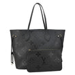 LOUIS VUITTON Neverfull MM Monogram Empreinte Tote Bag Black