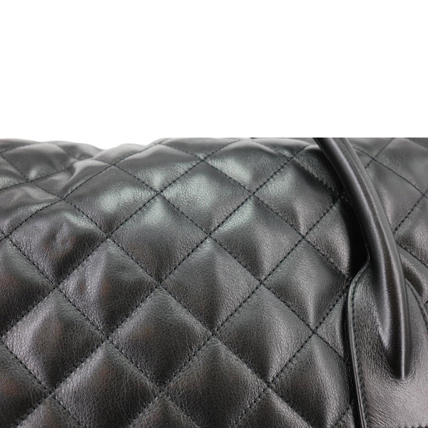 YVES SAINT LAURENT Giant Calfskin Quilted Leather Travel Bag Black