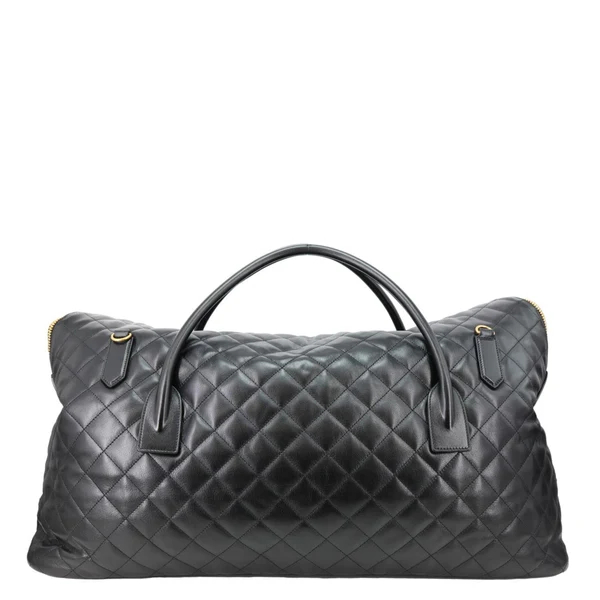 YVES SAINT LAURENT Giant Calfskin Quilted Leather Travel Bag Black