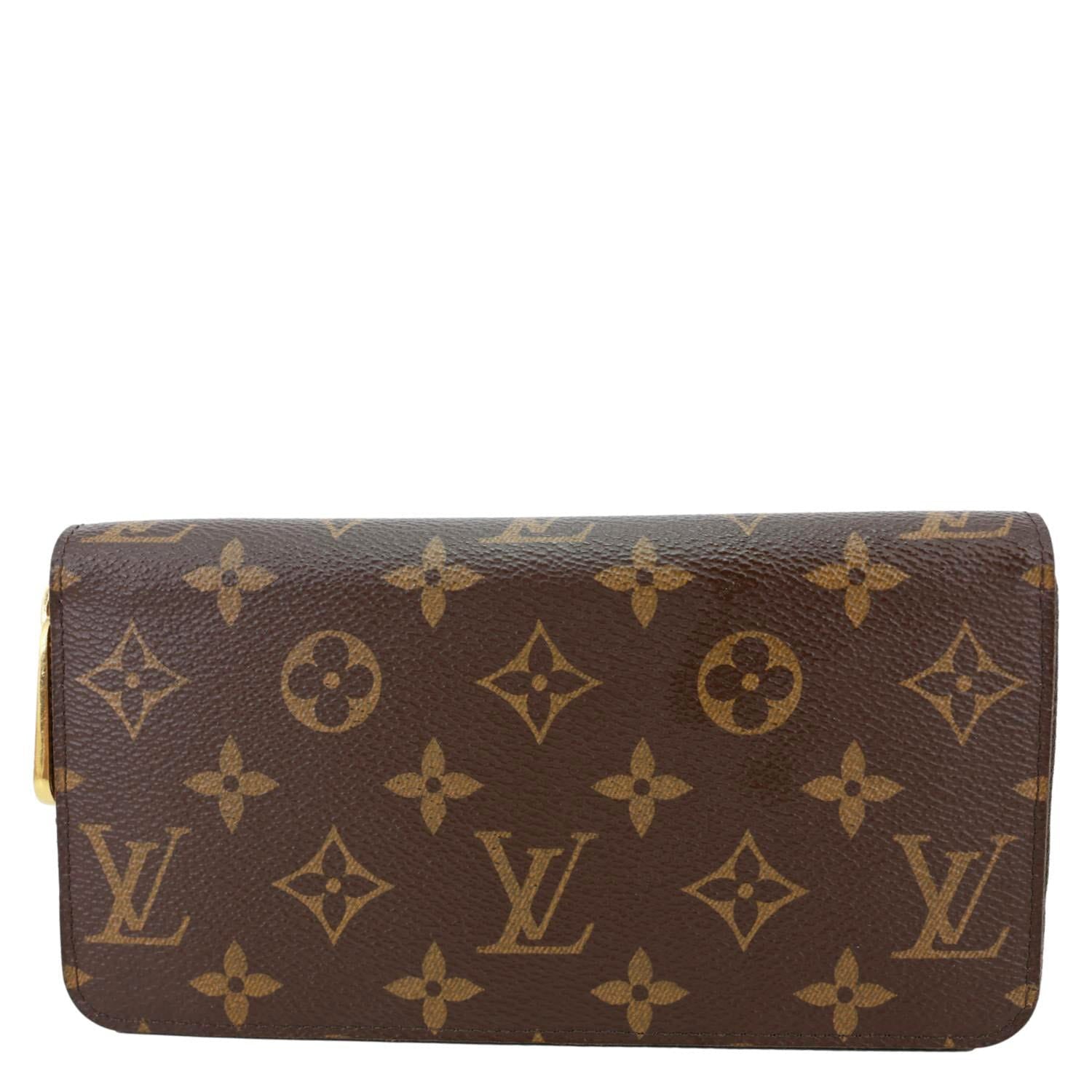 LOUIS VUITTON Monogram Canvas Zippy Wallet Brown