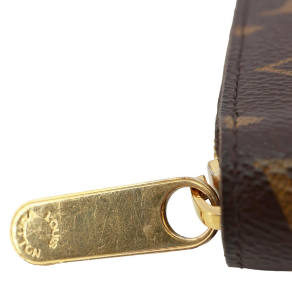 LOUIS VUITTON Monogram Canvas Zippy Wallet Brown