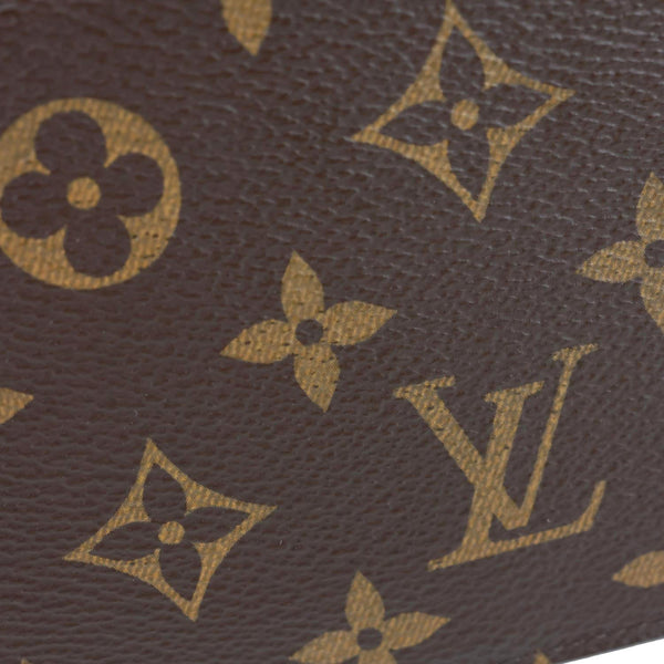 LOUIS VUITTON Monogram Canvas Zippy Wallet Brown