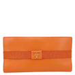 PRADA Ribbon Saffiano Leather Clutch Orange