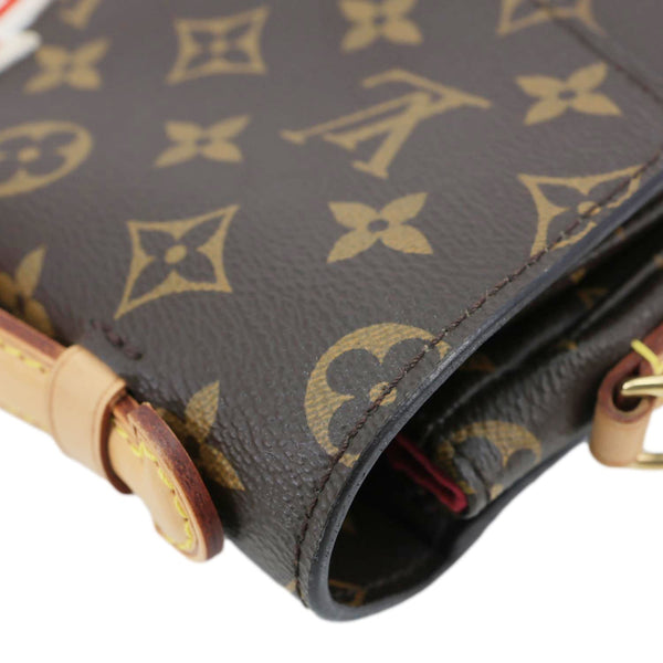 LOUIS VUITTON Metis Pochette Patches Monogram Canvas Crossbody Bag Brown