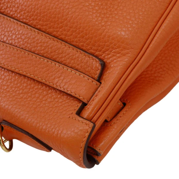 HERMES Kelly 32 Togo Leather Tote Shoulder Bag Orange