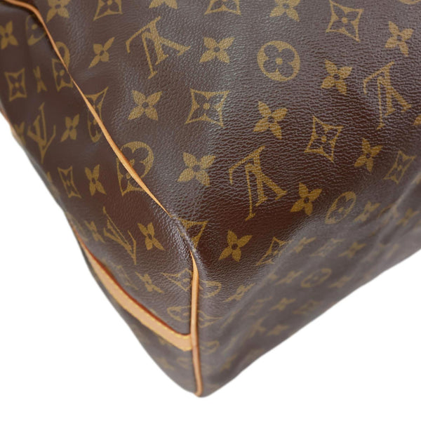 LOUIS VUITTON Keepall 55 Bandouliere Monogram Canvas Travel Bag Brown
