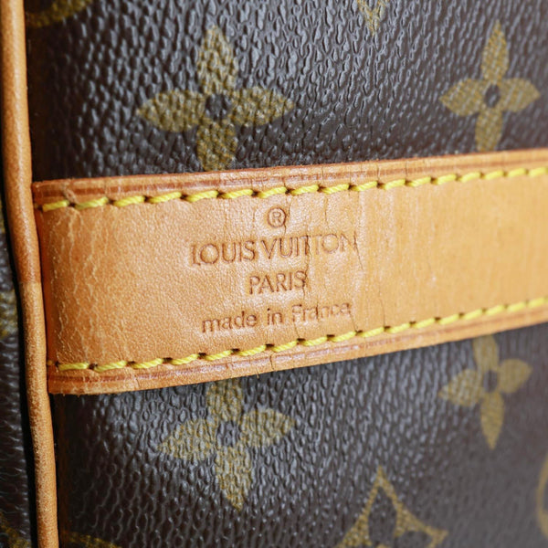 LOUIS VUITTON Keepall 55 Bandouliere Monogram Canvas Travel Bag Brown