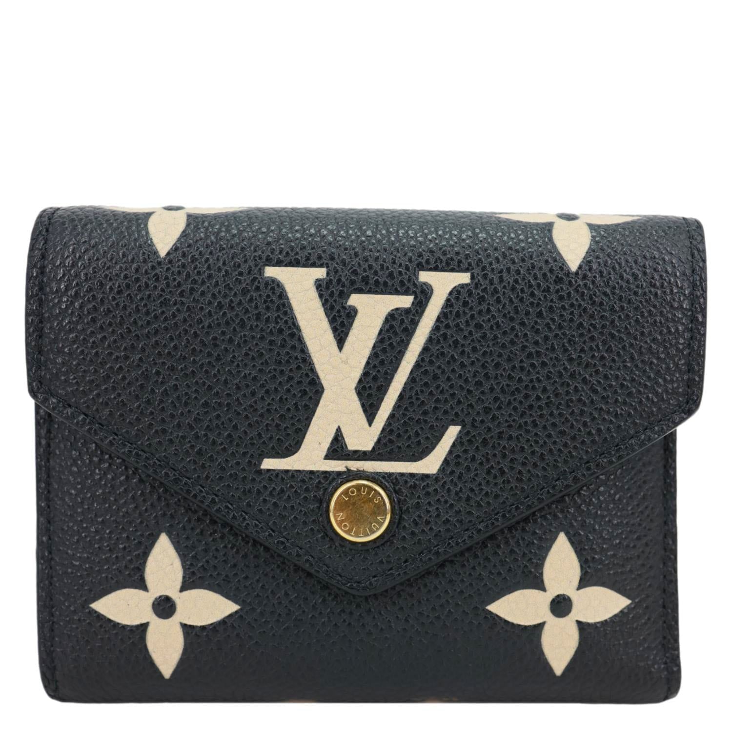 LOUIS VUITTON Victoria Monogram Empreinte Leather Wallet Bicolor